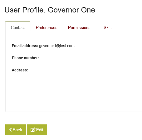 Edit User Profile